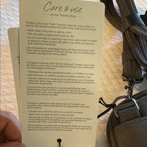 Travelon Dark Gray Anti-Theft Belt Travel Bag. 7.5” x 5” Brand New. - Picture 8 of 11